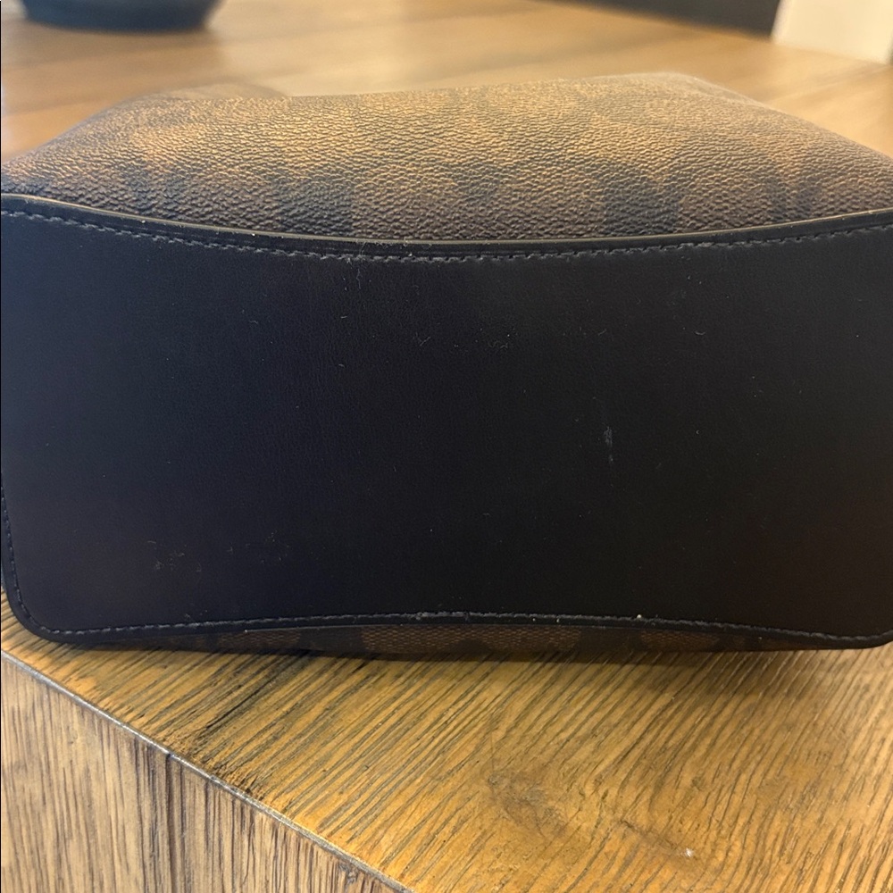 Coach Dark Brown Shoulder Bag with Gold Accents - Picture 7 of 8